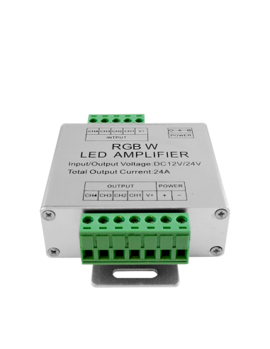 Amplificador RGB y Blanco PWM, DC 12-24V 120-240W 10A