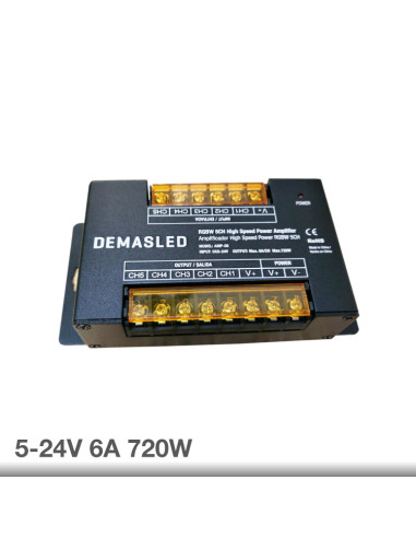 Amplificador alta velocidad, 5 canales. 5-24V 150-720W 30A
