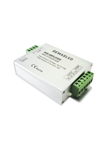 Amplificador RGB PWM, DC 12-24V 144-288W 12A