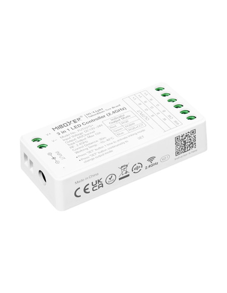 Controlador LED 3 en 1 RGB/RGBW/RGB+CCT Mi-Light 12-24V 12A 2.4GHz