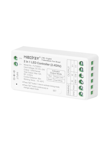 Controlador WIFI LED 2 en 1 Mi-Light 12-24V 12A max 2.4GHz