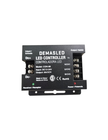 Controlador RGB Programable DEMASLED interior 12-24V 288-576W 24A