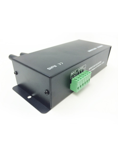 Decodificador DMX-512 RGB PWM, 12-24V 192-348W 16A, 4 canales