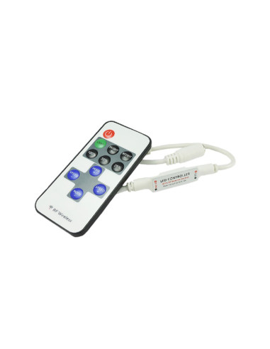 Mini Dimmer monocromático RF y control remoto, 5-24V 30-144W 6A
