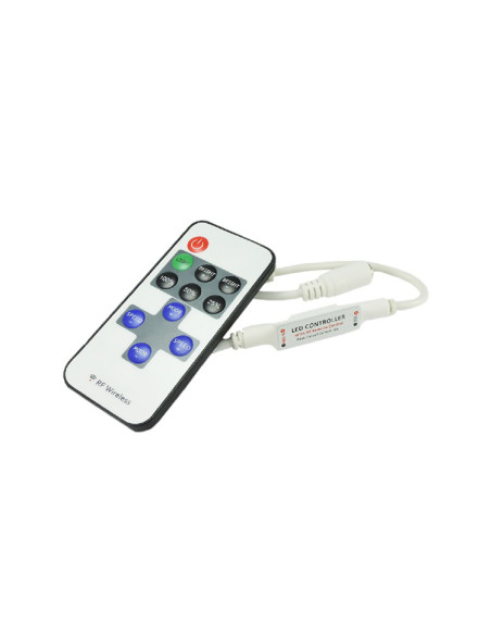 Mini Dimmer monocromático RF y control remoto, 5-24V 30-144W 6A