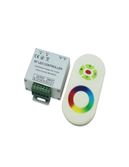 Controlador RGB RF y control remoto TOUCH, 12-24V 216-432W 18A