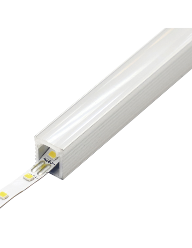 Perfil ExtraFino 7.8mm x 9mm de aluminio anodizado de superficie 2m
