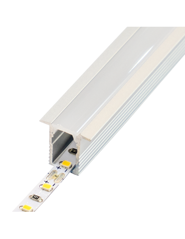 Perfil Fino con alas 13mm x 12mm aluminio anodizado para empotrar 2m
