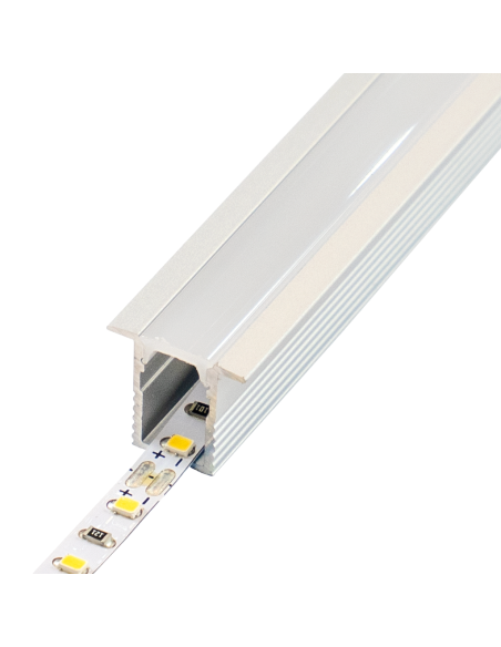Perfil Fino con alas 13mm x 12mm aluminio anodizado para empotrar 2m