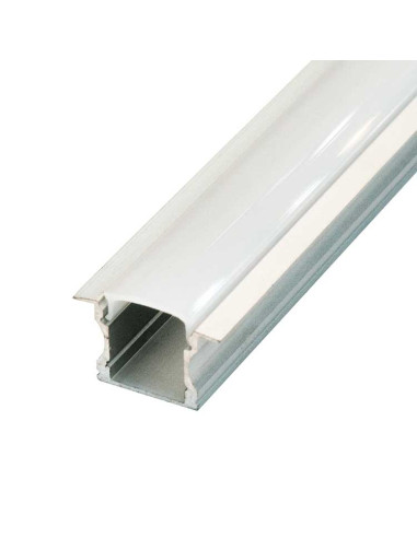 Perfil STANDARD con alas 23 mm x 14,5 mm de aluminio anodizado  para empotrar 2m