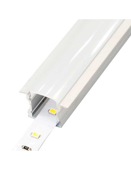 Perfil STANDARD con alas 23 mm x 14,5 mm de aluminio anodizado  para empotrar 2m