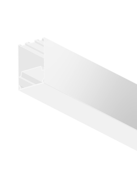 Perfil de Aluminio LINEAR Blanco 75x50mm, Cover Opal, 2m