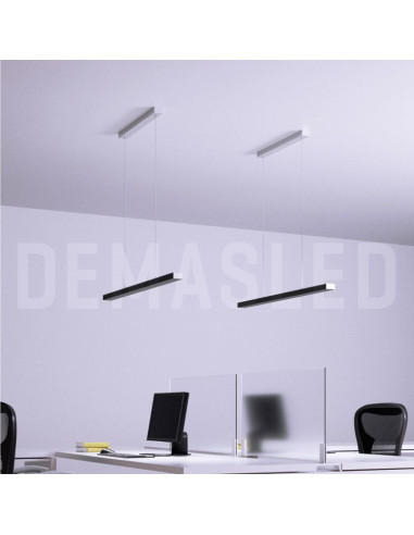 Perfil de Aluminio LINEAR DUO Negro 88x68mm, Cover Opal, 2m
