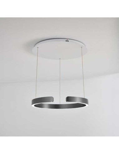 Lámpara Colgante Titanio Negro, Diámetro Ø600mm