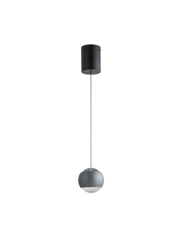Lámpara Colgante Gris Diámetro Ø100mm, Blanco Cálido 3000K