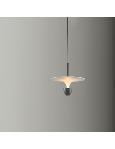 Lámpara Colgante Gris, Diámetro 400x300mm, Blanco Cálido 3000K