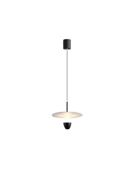 Lámpara Colgante Negro Diámetro 400x300mm Blanco Cálido 3000K