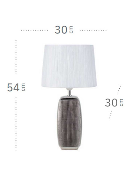 Lámpara de sobremesa Suc cerámica con pantalla beige