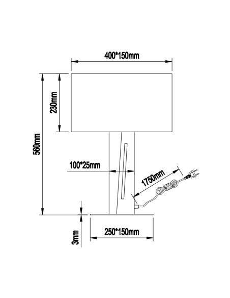 Lámpara sobremesa Nestor SMD 3000K 450Lm