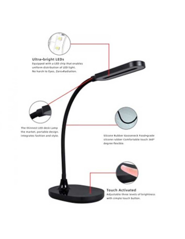 Lámpara Flexo LED Orientable Touch 6,5W con CCT