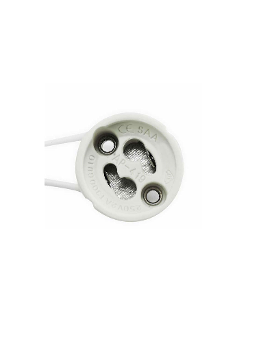 Casquillo GU10, cable 19cm, para Dicroicas LED GU10