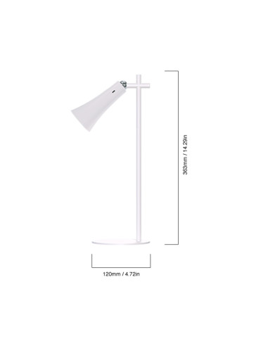 Lámpara de Mesa LED Magnética 3W Blanco Neutro 4000K Recargable 1800mAh