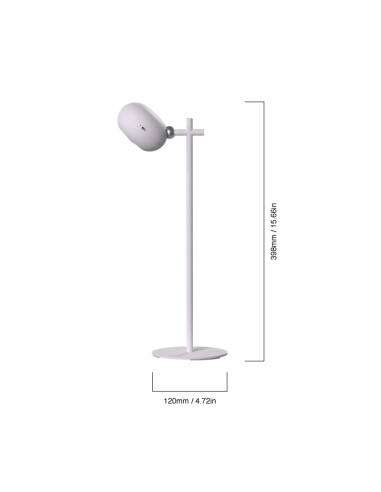 Lámpara de Mesa LED Magnética 3W CCT Recargable 1800mAh