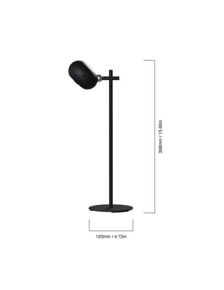 Lámpara de Mesa LED Magnética 3W CCT Recargable 1800mAh