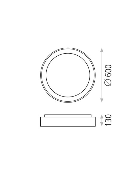 Plafón 48W Dilga 60cm