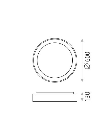 Plafón 48W Dilga 60cm