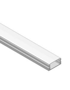 Perfil de Aluminio FLAT 17,3x7mm, Cover Opal, 2m
