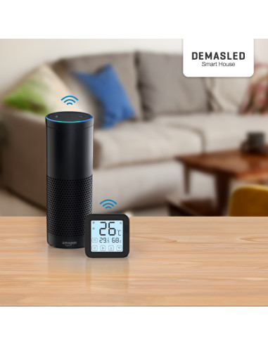 Termostato Digital de Ambiente con Pantalla Táctil Smart WiFi + IR, Negro