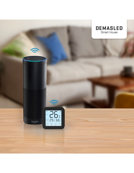 Termostato Digital de Ambiente con Pantalla Táctil Smart WiFi + IR, Negro