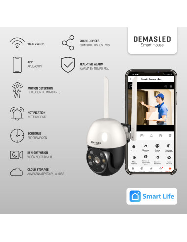 Cámara Smart WIFI HD de exterior. 2MP, IP65