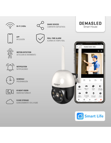 Cámara Smart WIFI HD de exterior. 2MP, IP65