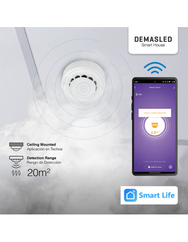 Detector de Humo Fotoeléctrico Smart WIFI.