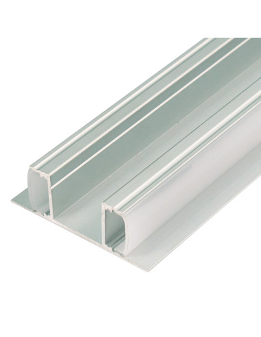 Perfil LED bidireccional de aluminio anodizado negro 49mm x 17mm