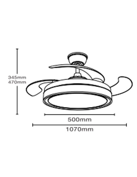 Ventilador 50W Blanco café CCT 110cm Bari