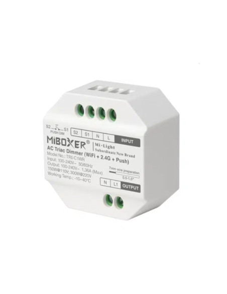 Mi-Light, Controlador LED Atenuador 300W WiFi+2.4G+Push