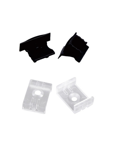 Kit de 2 tapas y 2 clips para perfil de aluminio, PER-14-2m.