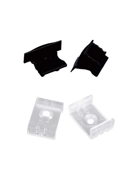Kit de 2 tapas y 2 clips para perfil de aluminio, PER-14-2m.