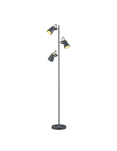 Lámpara de pie Edward 3 focos orientables para E14 (no incluidas)