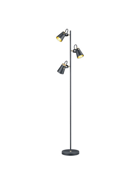 Lámpara de pie Edward 3 focos orientables para E14 (no incluidas)