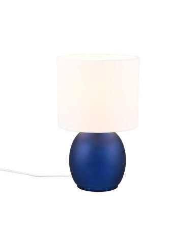 Lámpara mesa cristal con pantalla para E14 Vela