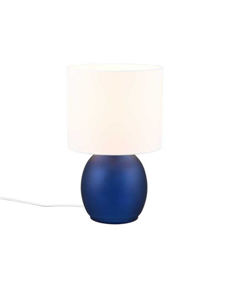 Lámpara mesa cristal con pantalla para E14 Vela