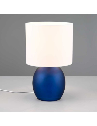 Lámpara mesa cristal con pantalla para E14 Vela