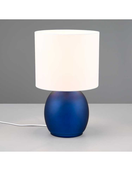 Lámpara mesa cristal con pantalla para E14 Vela