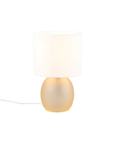 Lámpara mesa cristal con pantalla para E14 Vela