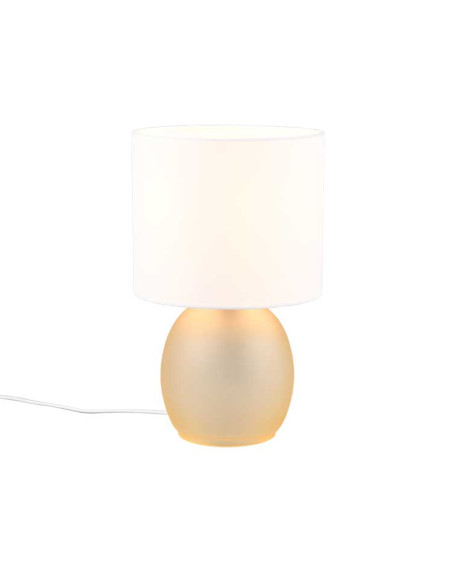 Lámpara mesa cristal con pantalla para E14 Vela