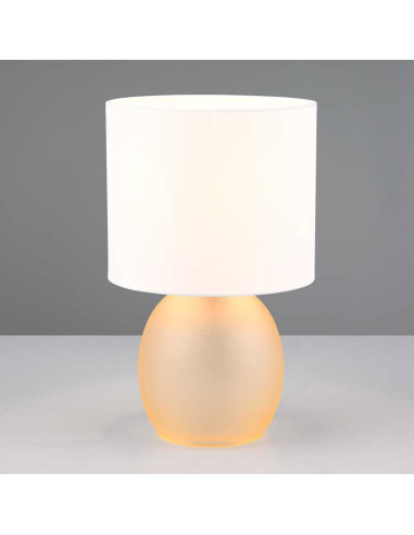 Lámpara mesa cristal con pantalla para E14 Vela